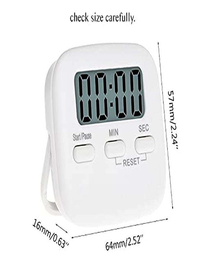 Ronest Timer for Kids,Kitchen Timer Digital,Magnetic Back,Loud Ring,Stand for Cooking,Classroom,Bathroom,Teachers,Kids (White) - Image 4